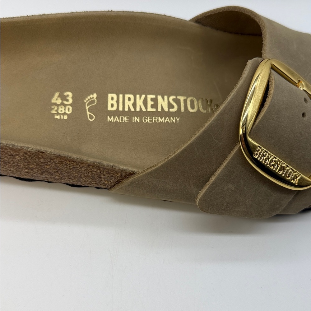 Birkenstock Taupe & Gold Women’s Sandals Size 43 (9.5) NWOT - Picture 5 of 6